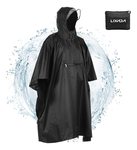 Lixada - Chubasquero Impermeable Con Capucha, Impermeable