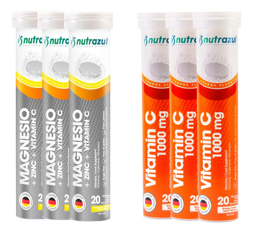 Magnesio 350 Mg + Zinc ( 3) + Vitamina C 1000 Mg (3)-pack 6u