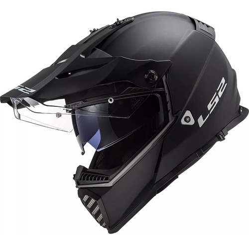 Casco Moto Ls2 Mx436 Pioneer Evo Negro Mate 