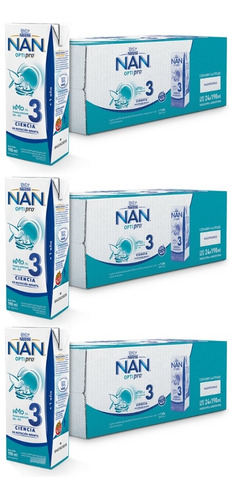 Nan Optipro 3 Liquida Lista Para Tomar Pack 72u X 190ml