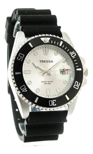 Reloj Tressa Cosmic Plateado Bisel Giratorio Casiocentro