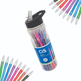 Canetas Coloridas Espirral Escreve Macio Cis Spiro C/ 24 Und