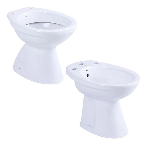 Inodoro Corto Con Bidet 3 Agujero Capea Italiana Blanco