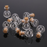 10 Botellas Pequeñas De Vidrio Miniatura De Poción Mini Corc