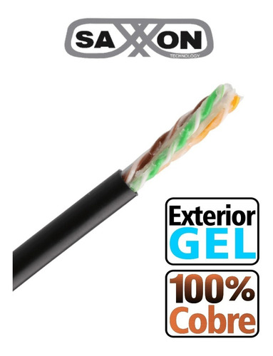 Saxxon Bobina Cable Utp 305m Exterior Cat6 Cobre Con Gel