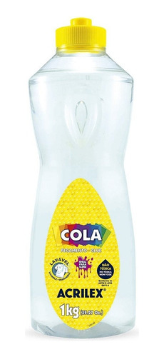 Cola Transparente Ideal Para Slime Acrilex Lavável 1kg