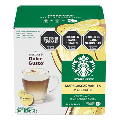 Starbuscks cápsulas madagascar vainilla macchiato 12 unidades | MercadoLibre