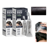 2 Peças De Pente De Tintura De Cabelo Natural Para Cobrir Ca