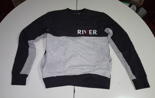 River Buzo Negro Y Gris, Talle Xs Para Adolescentes