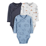 Carters Pack 3 Bodies Con Broches Laterales Animales