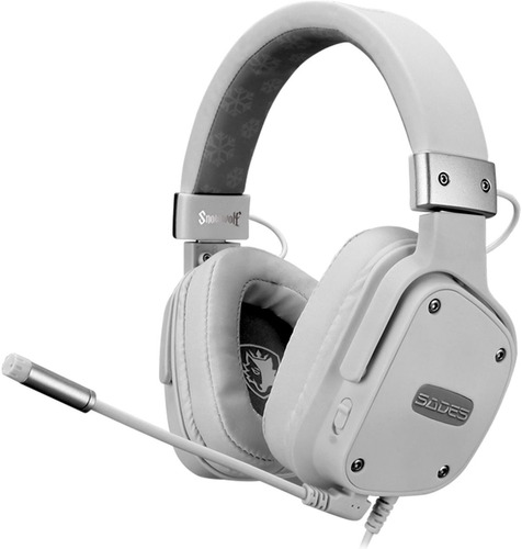 Fone De Ouvido Over-ear Gamer Sades Snowwolf Sa-722s Branco