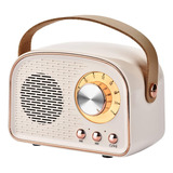 Aresrora Altavoz Bluetooth Retro, Altavoz Vintage Inalámbric Color Blanco 110v