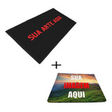 Mousepad Grande E Mouse Pad Pequeno Personalizado Sua Arte