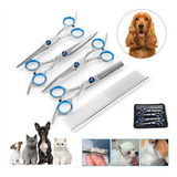 Set De 4 Tijeras Para Perros Peluquería Mascotas Cuidado