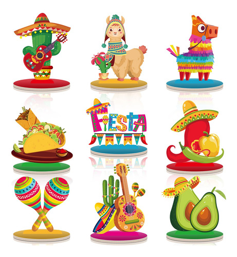 Namalu Centro De Mesa De Fiesta Mexicana, 18 Piezas, Decorac