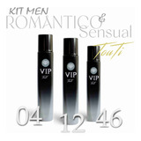 Touti Kit Romantico Sensual 03 Perfumes  /04/12/46 - Silver Vip Scent / Hugo Vip Boss / Vip Black / Os Mais Vendidos - Alta Fixação