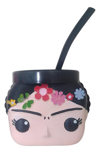 Mate- Frida Kahlo - Incluye Bombilla - 3d