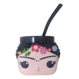 Mate- Frida Kahlo - Incluye Bombilla - 3d