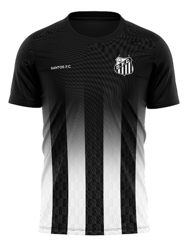 Camisa Santos Listrada Counselor Preto E Branco Oficial