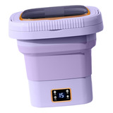 Mini Lavadora Plegable, Tapa Transparente Violeta 9l