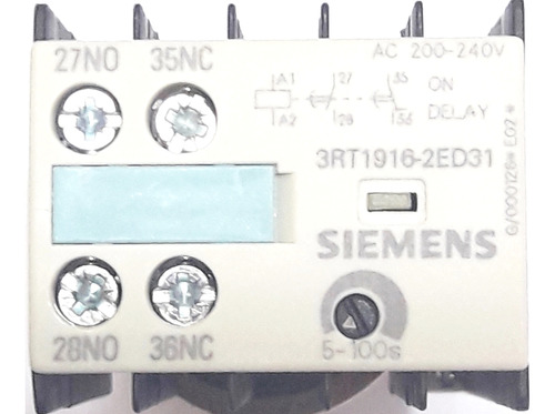 Rele Bloco  3rt1916 2ed31  100s  240 V   Temporizado Siemens