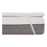 Colchoneta Smart Bamboo De Memory Foam Funda Bambú / Queen Color Blanco