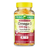 Ômega3 Spring Valley 500mg Softgel Limão 60cap From Fish Oil