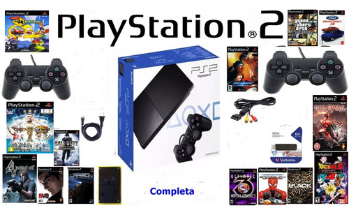 Sony Play 2 Slim Variedad De Juegos 64gb