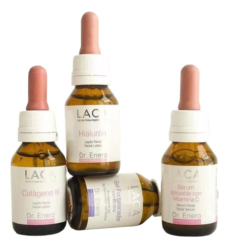 Kit X 4 Serum Vitamina C +hialurón + Colágeno + Biotina Laca