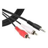 Cabo P2 Stereo + 2 Rca Áudio Profissional 1,5 Metros Nfe