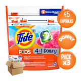 Tide Detergente Capsulas Pods Downy 15 Ct Pack X3