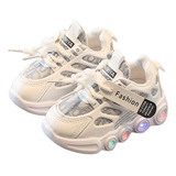 Zapatos De Tenis Deportivos Transpirables Para Niños Con Luz