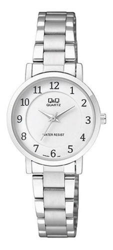 Reloj Q&q Qyq Q945j204y Casual Acero Mujer Dama + Estuche 