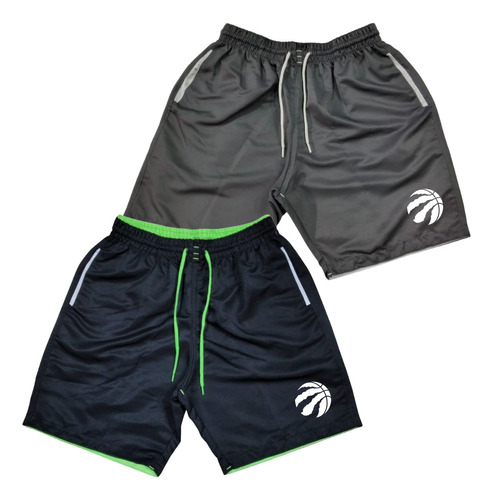 Kit 2 Bermudas Tactel Masculinas Shorts De Academia Piscina