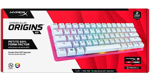 Teclado Mecánico Hyperx Alloy Origins 60 Rgb Switch Red