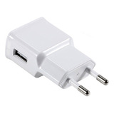 Cargador Usb Con Cable V8 2.0a Carga Rapida 1hora Eu064 Color Blanco