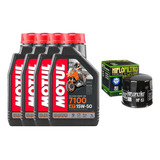 Kit Aceite Motul Sintetico 7100 15w50 Y Filtro Hf153 Ducati 