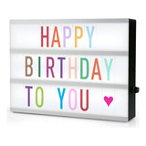 Cartel Luminoso Led Letras Colores Emojis Lightbox Usb 32x23