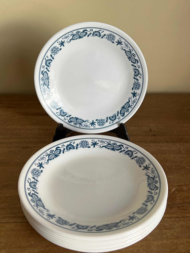 9 Platos Playos Tamaño Té Marca Corelle By Corning.usa.17 Cm