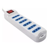 Alargador Electrico 5 Boca Blanca Con Switch