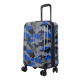 Valija Rigida Wanderlust Carry On 20 Pulgadas Azul Camuflado