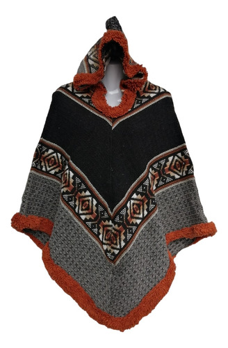 Poncho De Lana De Oveja Mujer