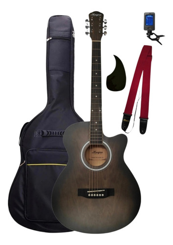 Guitarra Acústica Magna Hs-4040 Mate Con Accesorios