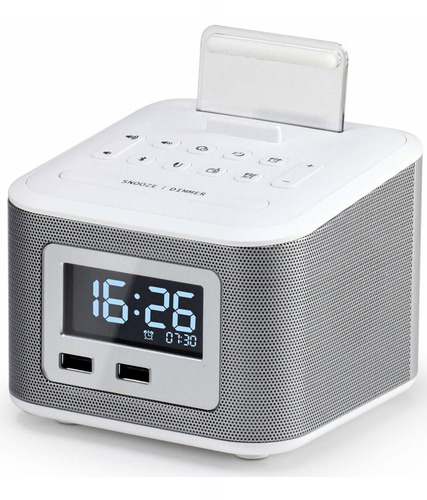 Radio De Reloj Despertador, Altavoz Bluetooth Inalámbrico, R