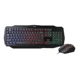 Kit De Teclado Y Mouse Gamer Noga Nkb-570 Inglés Us De Color Negro