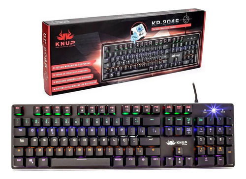 Teclado Gamer Mecânico Qwerty Led Abnt2 Antighosting