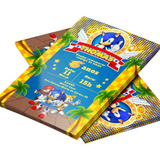 20 Convites Impressos Sonic