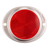 V472r Red 3  Aluminum Oval Reflector