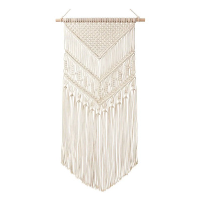 Tapiz Macramé Beige Yuanxin Algodón Hecho a Mano 30x80cm Decoración Pared | MercadoLibre