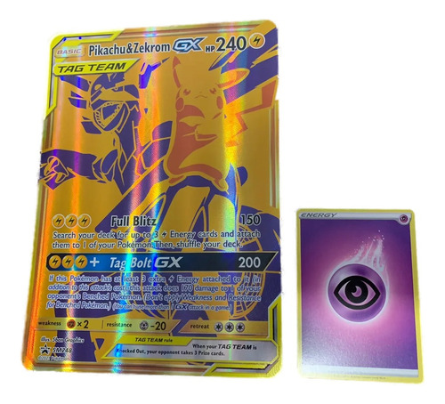 Jumbo Pikachu & Zekrom Gx Black Star Promo Pokemon Sm248